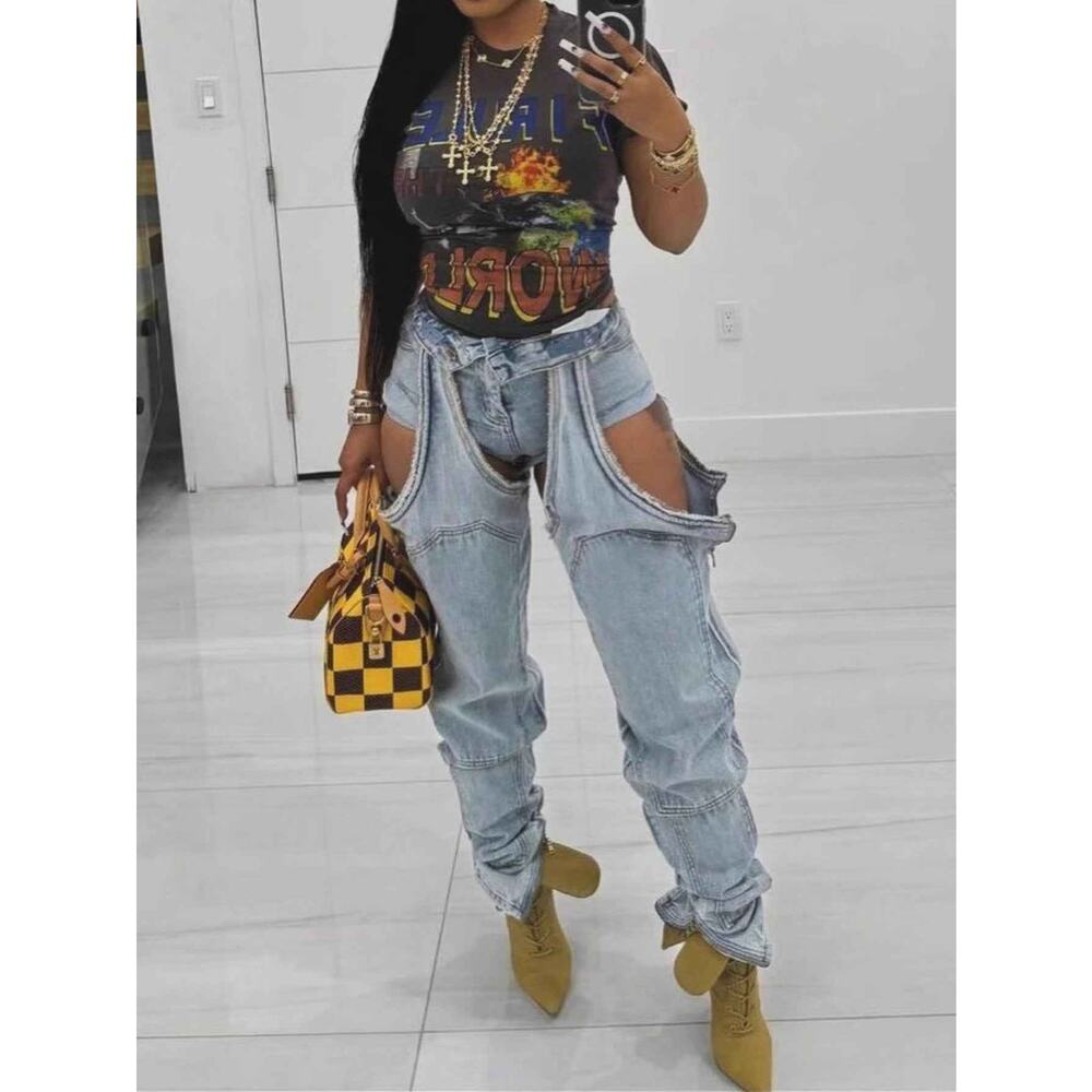 Passion of Essence Light Blue Boyfriend Jeans